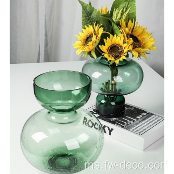 Vas kaca moden yang kreatif untuk hiasan rumah